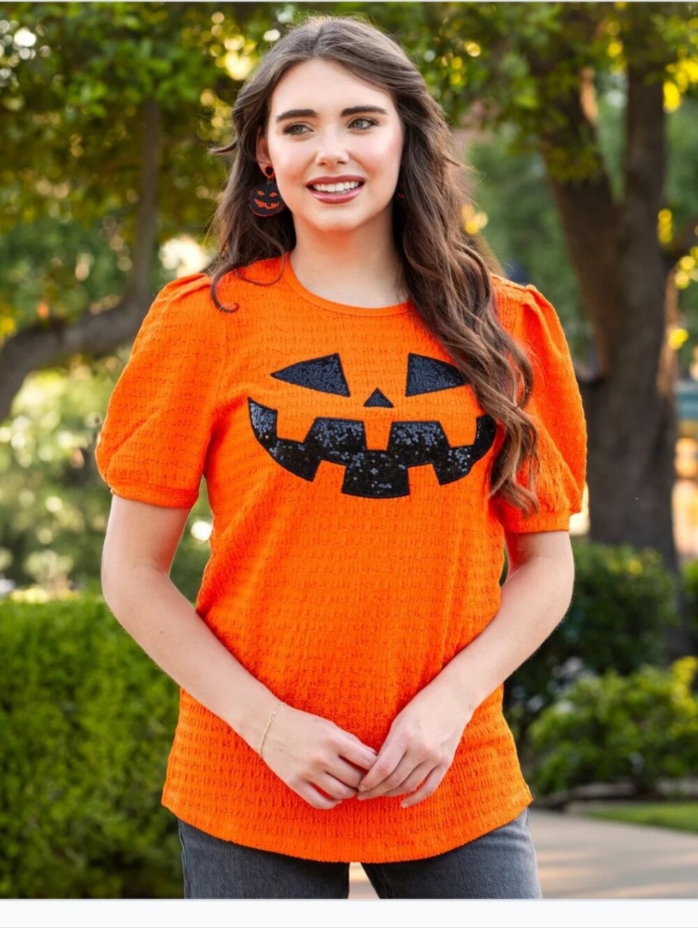 Nwt Halloween Sequin Puff Sleeve Top. 3xl